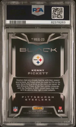 2022 Panini Black Regulators Kenny Pickett Regulators back