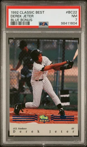 1992 Classic Best Blue Bonus Derek Jeter Blue Bonus front
