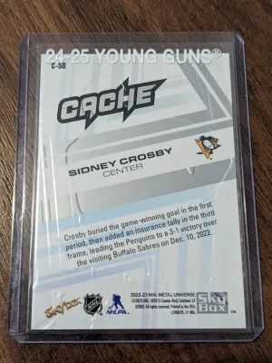 2022-23 Skybox Metal Universe Cache Sidney Crosby #C-50 back