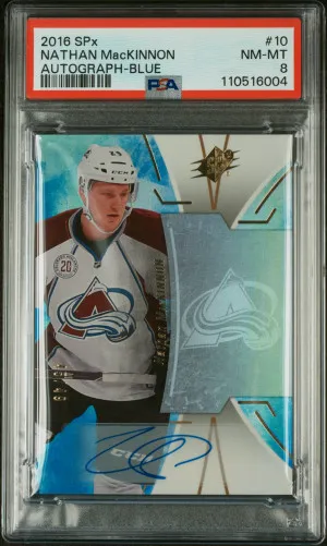 2016 Spx Nathan Mackinnon Autograph-Blue front