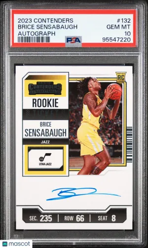 2023 Panini Contenders Brice Sensabaugh #132 Autograph PSA 10 front