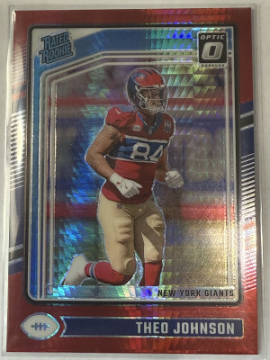 2024 Donruss Optic Theo Johnson Red hyper front