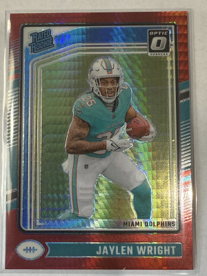 2024 Donruss Optic Jaylen Wright red hyper front