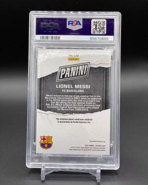 2021 Panini Father's Day Lionel Messi Fc Barcelona-Relic-Cracked Ice back