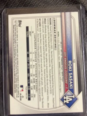 2025 Bowman Roki Sasaki /499 back
