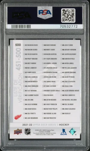 2021-2022 Upper Deck M.seider/L.raymond French back