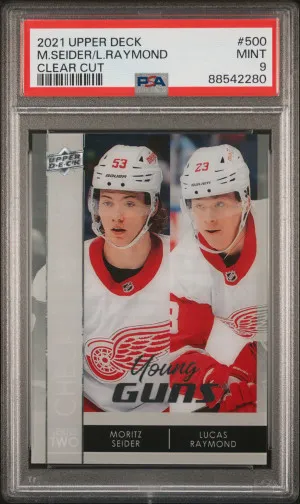 2021-2022 Upper Deck M.seider/L.raymond Clear Cut front
