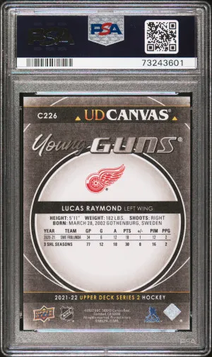2021-2022 Upper Deck Ud Canvas Lucas Raymond Ud Canvas-Black back