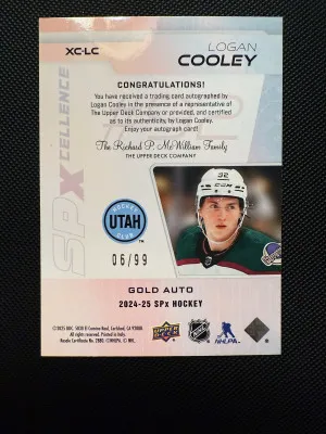2024-25 Logan Cooley SPxCellence /99 back