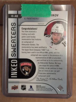 2024/25 SP Game Used Aleksander Barkov Inked Sweater /15 back