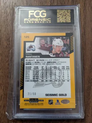 Mikko Rantanen /50 FCG 8.5 Seismic Gold - 2020-21 back