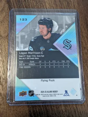 Logan Morrison Flying Puck Parallel SP Allure Rookie back
