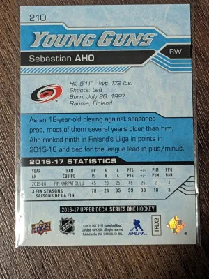 Sebastian Aho Young guns 2016-17 back