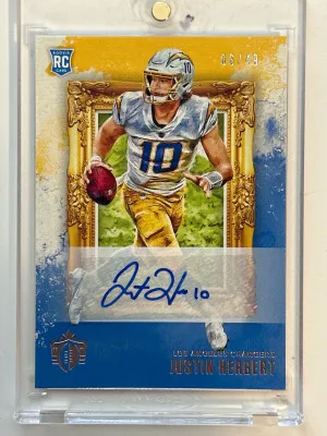2020 Justin Herbert Gridiron Kings Auto /49 front