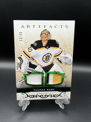 Tuukka Rask 3 Color Game Used Patch front