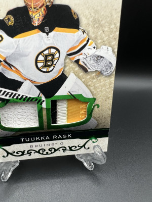 Tuukka Rask 3 Color Game Used Patch back