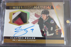2022-23 Sp Authentic Limited Auto Material Clayton Keller 78/100 front