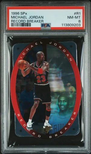 1996 Spx Michael Jordan Record Breaker front