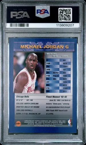 1994 Finest Michael Jordan W/Coating back