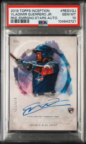 2019 Topps Inception Rookies & Emerging Stars Autographs Vladimir Guerrero Jr. Rke./Emrgng.stars Auto. front