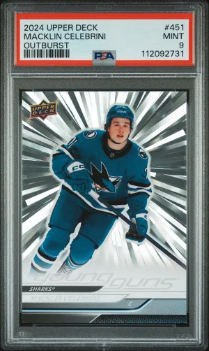 2024 Upper Deck Macklin Celebrini Outburst front