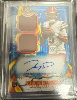 2024 Topps Resurgence Jayden Daniel’s Patch Auto /99 front