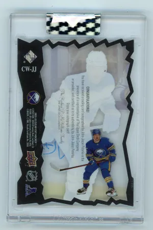 2021-22 Upper Deck Clear Cut #CW-JJ JJ Peterka Clear Cut Winner Rookie Autograph back