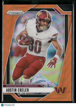 2024 Panini Prizm Football Austin Ekeler #287 Orange 231/249 front