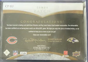 2009 Exquisite Collection Combo Patch Brian Urlacher Ray Lewis #02/50 back
