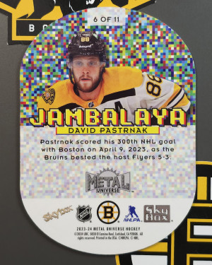 2023-24 Metal Universe Jambalaya SSP David Pastrnak back