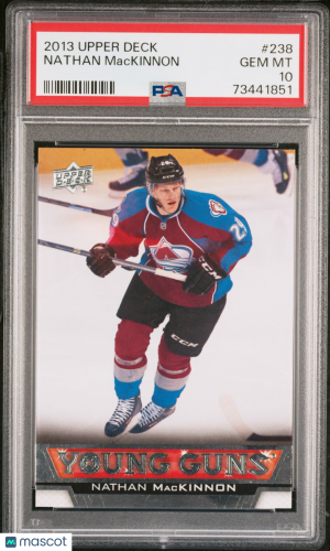 2013 Upper Deck Nathan Mackinnon Young Guns #238 PSA 10 front