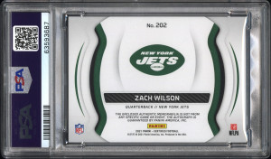 2021 Panini Certified Zach Wilson Sig.jsy-Mir.bronze /149 back