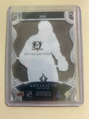 Cutter Gauthier 24-25 Artifacts Rookie Clear Cut back