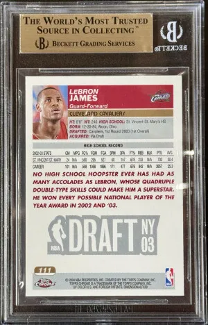 2003 Topps Chrome LeBron James #111 back