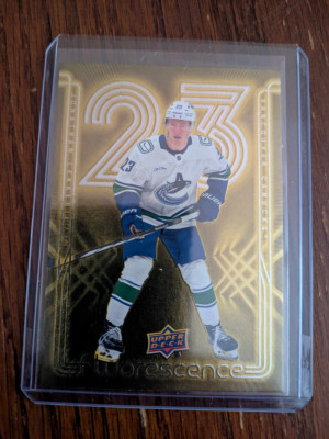 2024-25 Upper Deck Series 2 Jonathan Lekkerimaki Fluorescence Gold
Numbered 87/150 front
