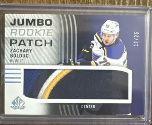 Zachary Bolduc Premier Rookie Jumbo Patches /25 front