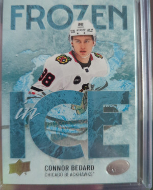 24-25 UD Ice Connor Bedard Frozen Ice Unripped front