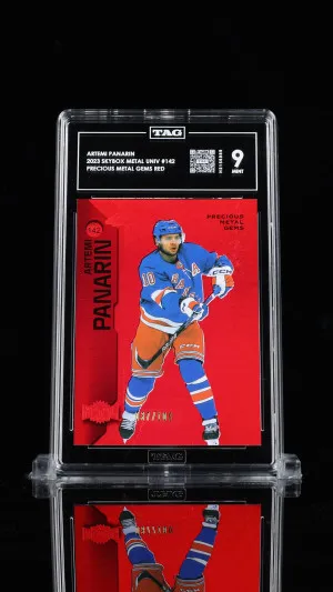 Artemi Panarin 2023 Skybox Metal Universe  #142 Precious Metal Gems Red PMG Mint 9 front
