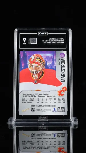 Jacob Markstrom 2023 Skybox Metal Universe  #21 Precious Metal Gems Red PMG Mint 9 back