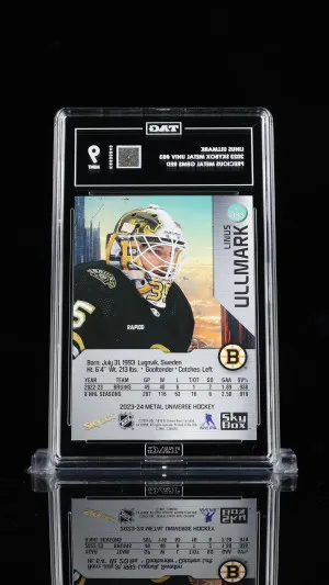 Linus Ullmark 2023 Skybox Metal Universe  #83 Precious Metal Gems Red back