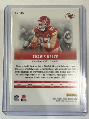 2024 Prestige Travis Kelce Xtra Points Blue 160/599 back