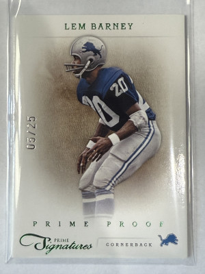2012 Panini Lem Barney Prime Proof 5/25 front