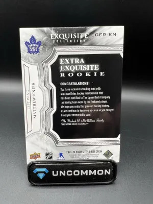 Matthew Knies Exquisite. Extra Rookie /349 back