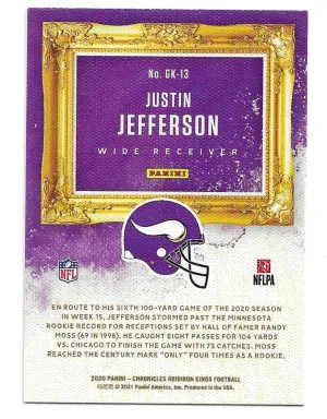 2020 Gridiron Kings Pink #13 Justin Jefferson (RC) - Minnesota Vikings back