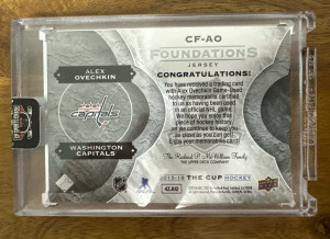 2015-16 The Cup Foundations - Alexander Ovechkin - Quad Jersey Patch - /75 back