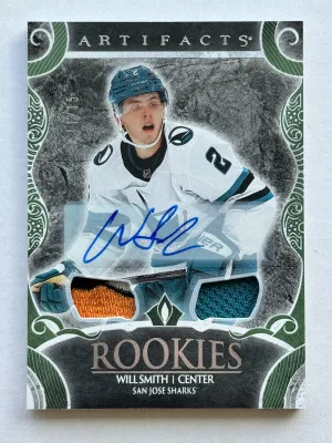 2024-25 Artifacts Emerald Auto Materials Will Smith /15 front