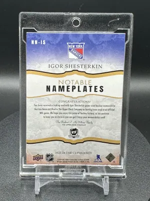 Igor Shesterkin Notable Nameplates 10/10-1/1 back