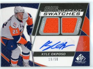 2008-09 SP Game Used #SS-OK Kyle Okposo SIGnificant Swatches 19/50 front
