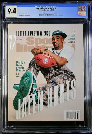 2023 Sports Illustrated Magazine Philadelphia Eagles Jalen Hurts Cover CGC 9.4 front