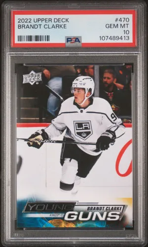 2022 Upper Deck Brandt Clarke Young Guns PSA 10 Gem Mint front